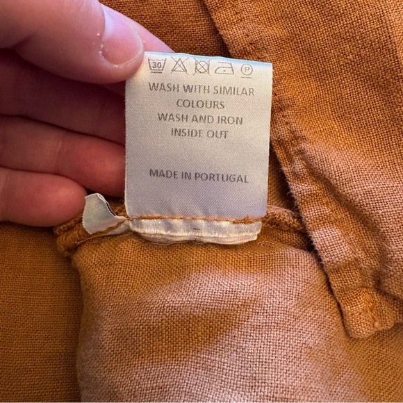 Beaumont‎ Organic Francesca Linen Top In Almond linen blouse balloon sleeves - Picture 8 of 13